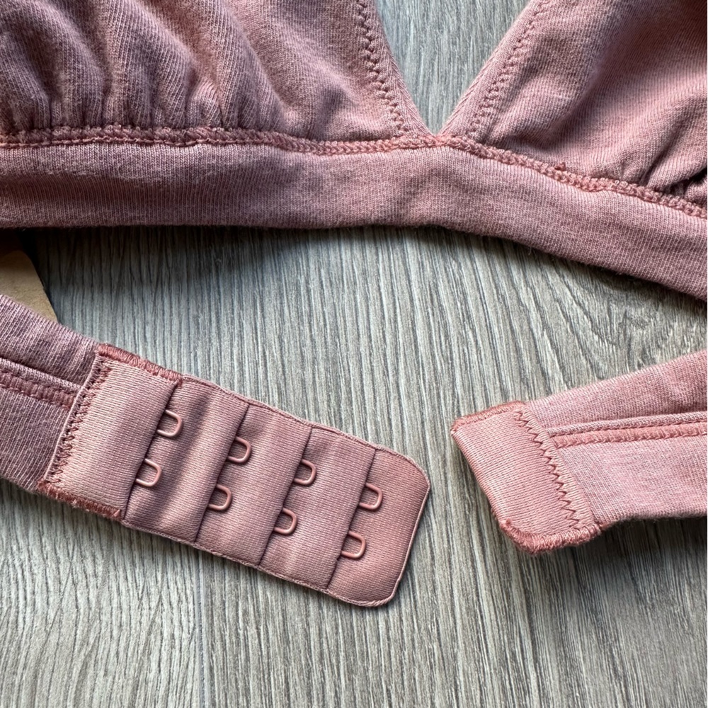 🆕 SKIMS Rose Clay Cotton Stretch Jersey Triangle Bralette - Picture 4 of 7